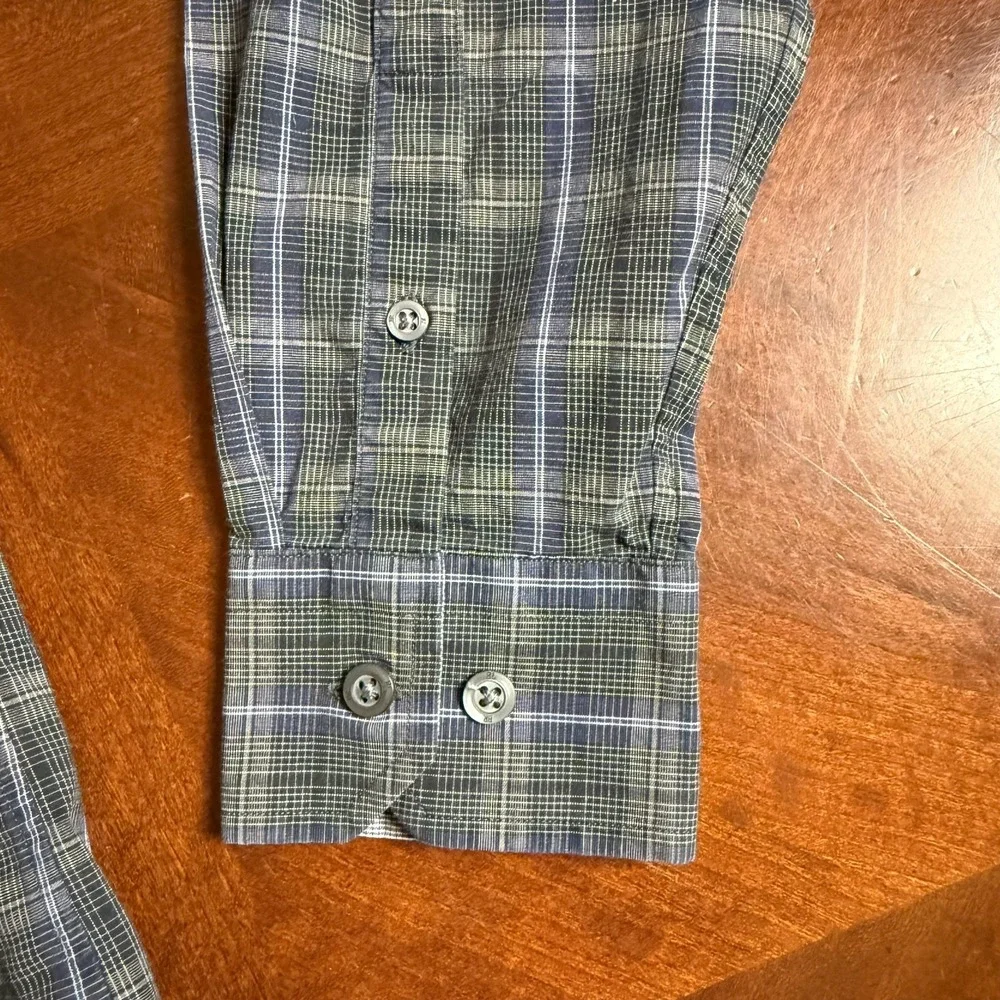 Banana Republic Men's Plaid Button Down‎ Shirt Small 14-14.5 Stretch